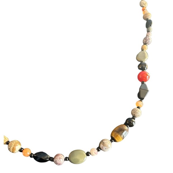 Handmade Semi-Precious Stone Necklace | Boho Natural Gemstone - Picture 5 of 14
